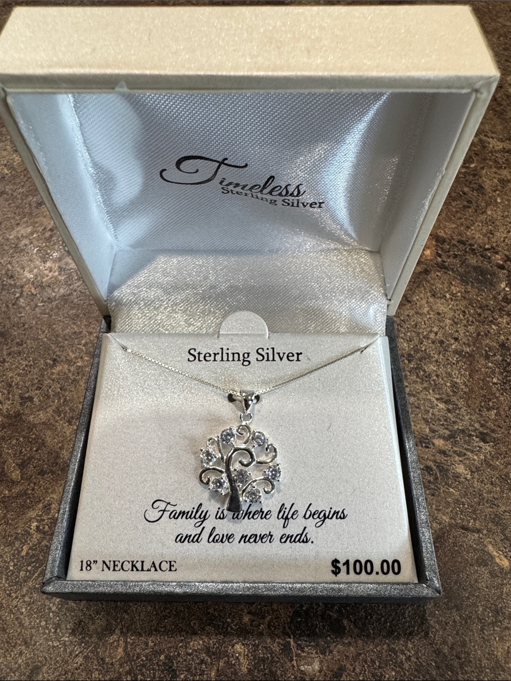 Timeless Sterling Silver Tree of Life Necklace - Silver